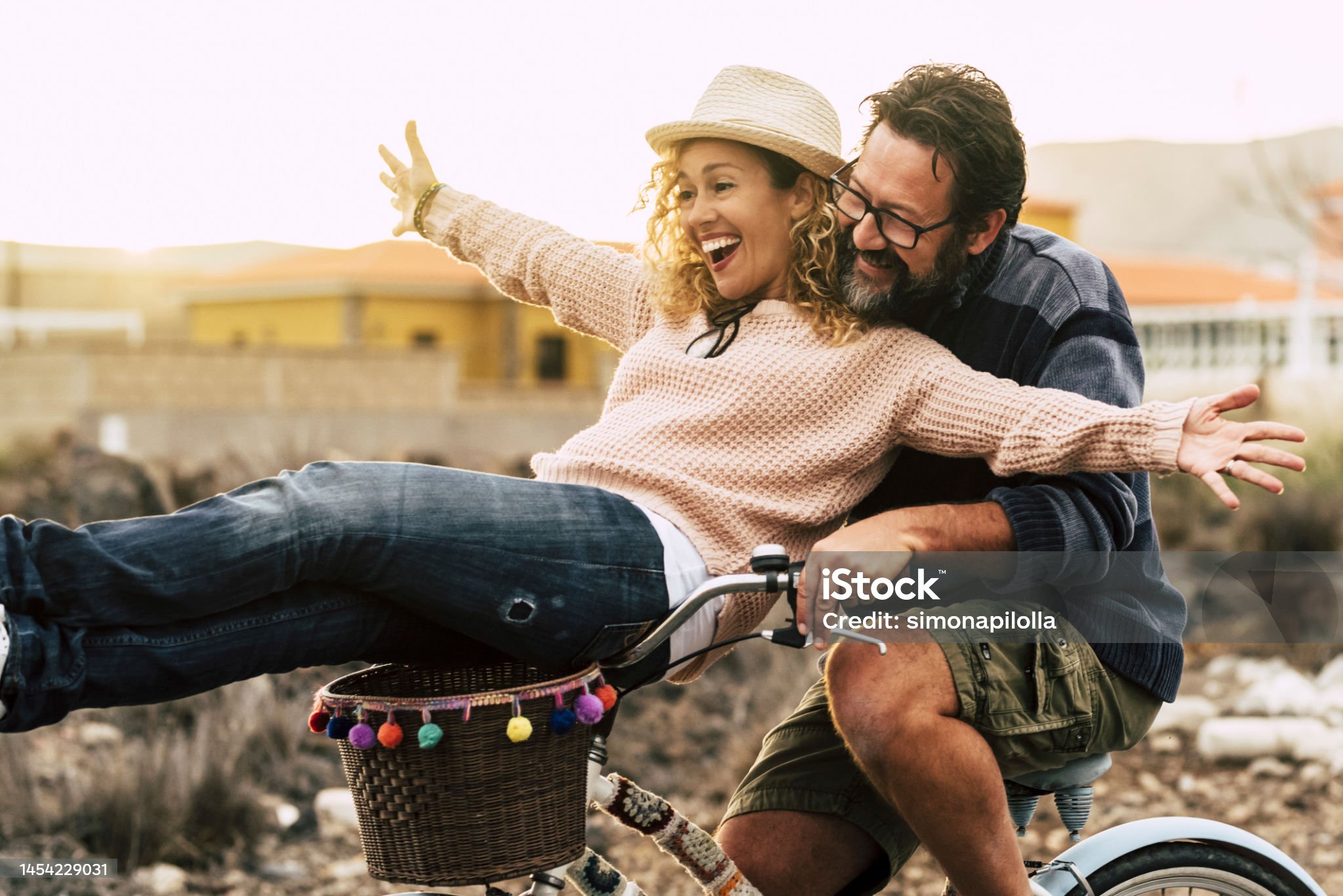 Happy Couple on a bike